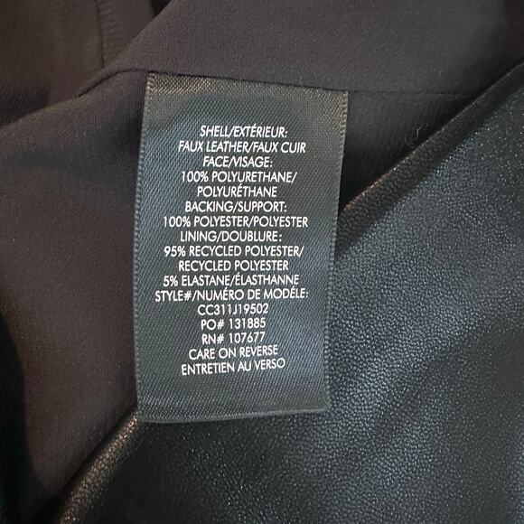 Alice + Olivia Kelly Strapless  Vegan Leather Mini Dress US 0 Black Stretch - Picture 8 of 14